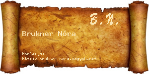 Brukner Nóra névjegykártya